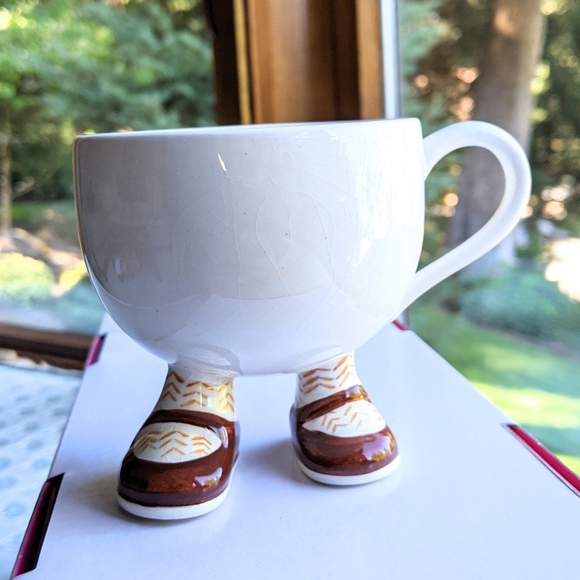 VTG Carletonware Footed Walking Brown Shoe Mug